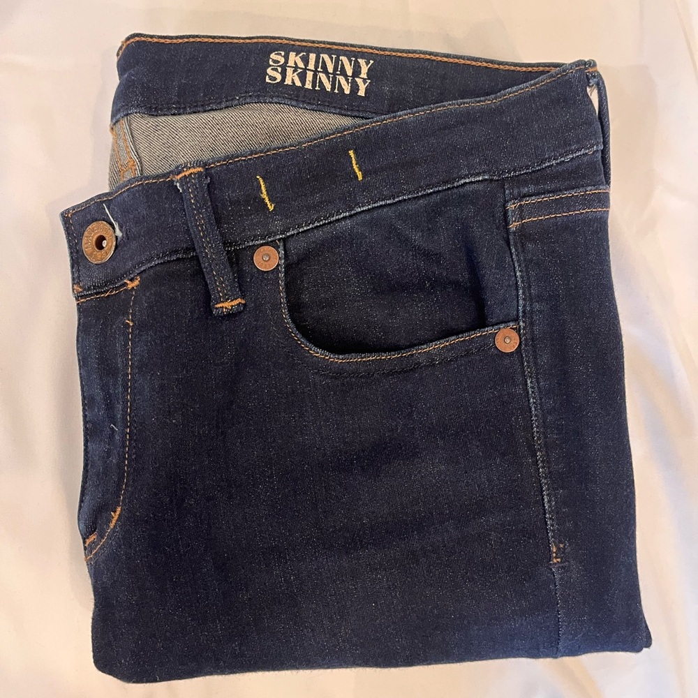 Madewell Women's Dark Blue Skinny Jeans (size 30 x 32)